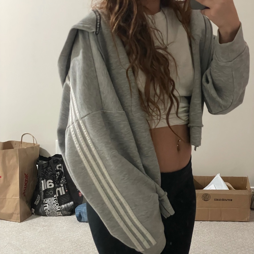 Grey Adidas Zip Up